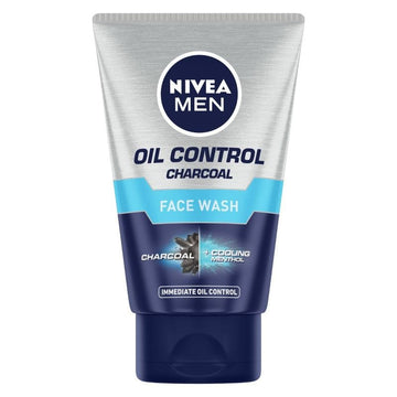NIVEA Men Face Wash for Oily Skin, Oil Control Charcoal for Immediate Oil Control (100gm)