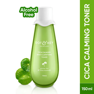 Dot & Key Cica, Green Tea & Niacinamide Calming Skin Clarifying Toner For Oily & Acne Prone Skin (150ml)