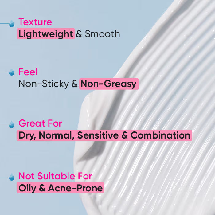 Dot & Key Hyaluronic + Ceramide Barrier Repair Hydrating Face Moisturizer Cream, Normal To Dry Skin (100g)