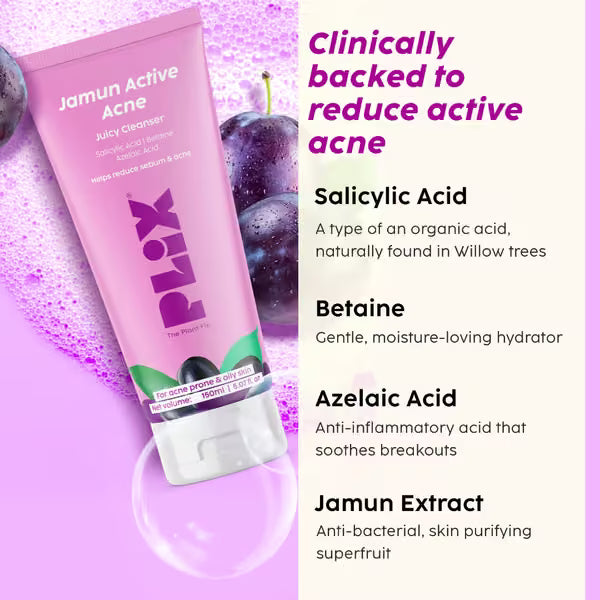 Plix - Jamun Active Acne Juicy Cleanser (150ml) (Buy 1 Get 1 Free)
