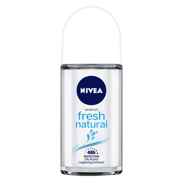 NIVEA - Women Deodorant Roll On, Fresh Natural, Long Lasting Freshness & 48h Protection (50ml)