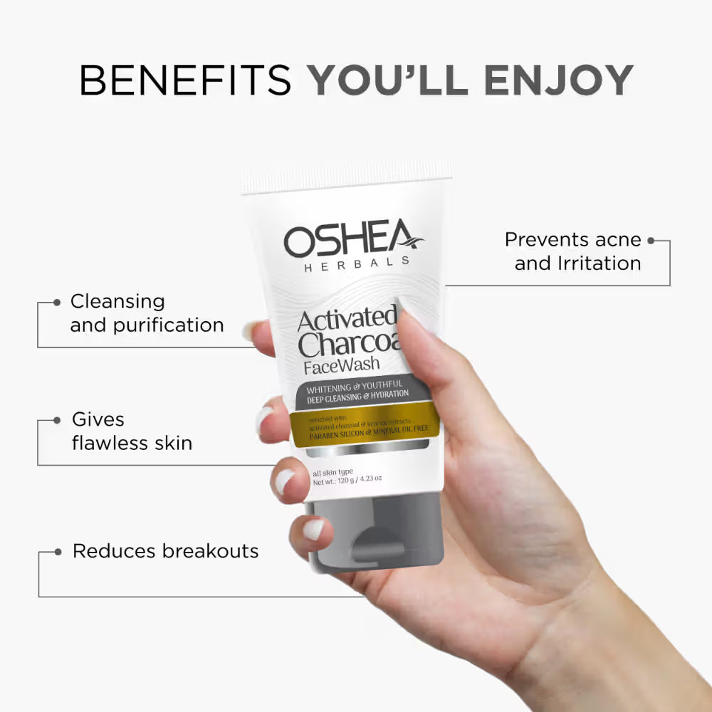 Oshea - Activated Charcoal Face Wash (120g)