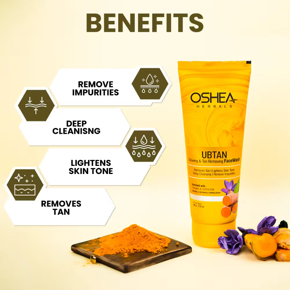 Oshea - Ubtan Glowing & Tan Removing Facewash (100g)