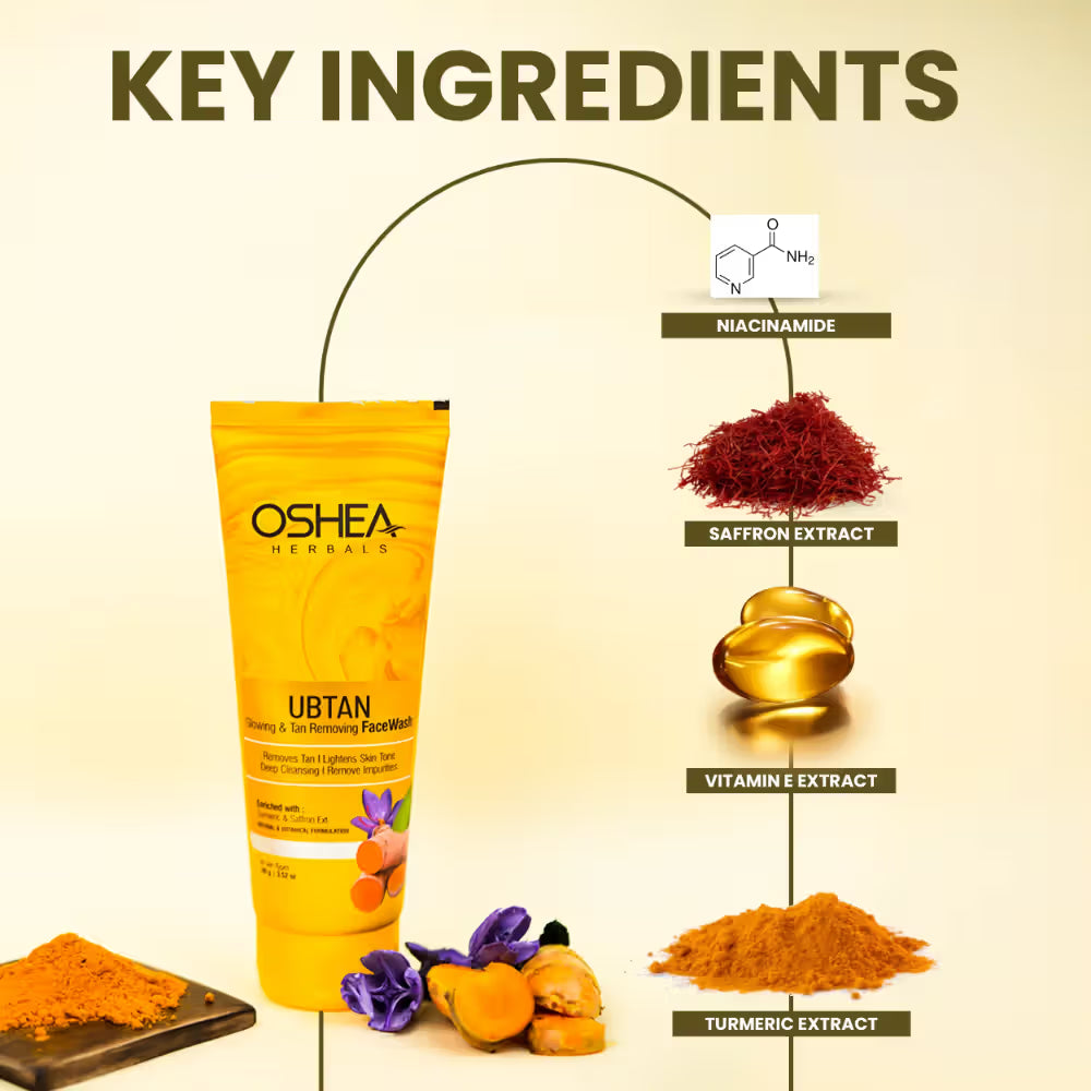 Oshea - Ubtan Glowing & Tan Removing Facewash (100g)