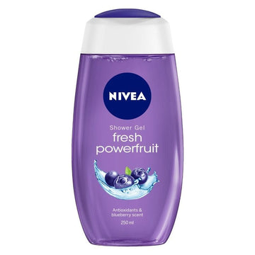NIVEA - Body Wash, Fresh Powerfruit Shower Gel, with Antioxidants & Blueberry Scent (250ML)