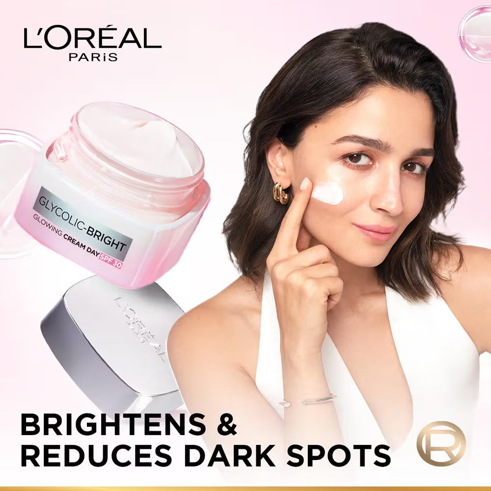 Loreal Paris - Glycolic Bright Glowing Cream Day SPF30 (50ML)