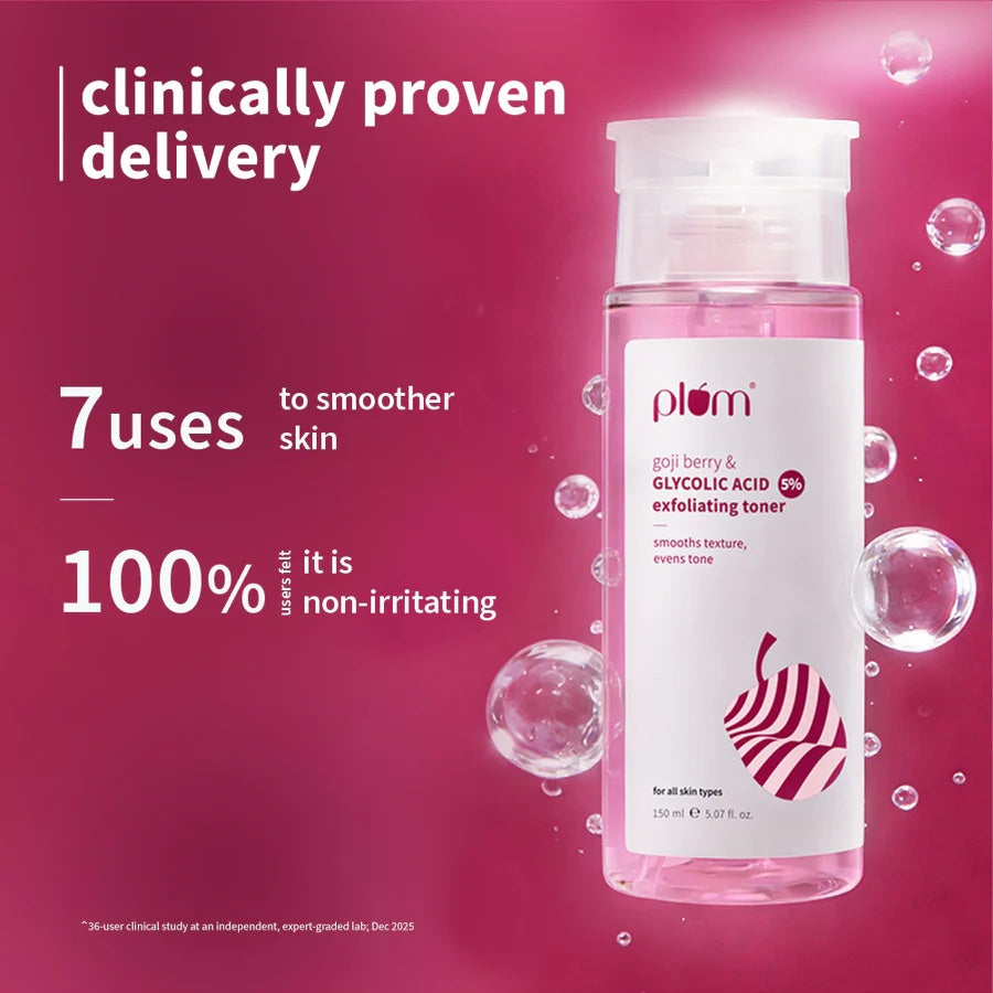 Plum - Goji Berry & Glycolic Acid 5% Exfoliating Toner (150ML)