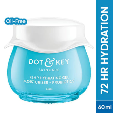 Dot & Key 72HR Hydrating Gel Face Moisturizer With Hyaluronic & Probiotics For Normal To Oily Skin (60ml)