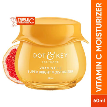 Dot & Key Vitamin C + E Super Bright Face Moisturizer For Glowing Skin, Fades Dark Spots (60ML)