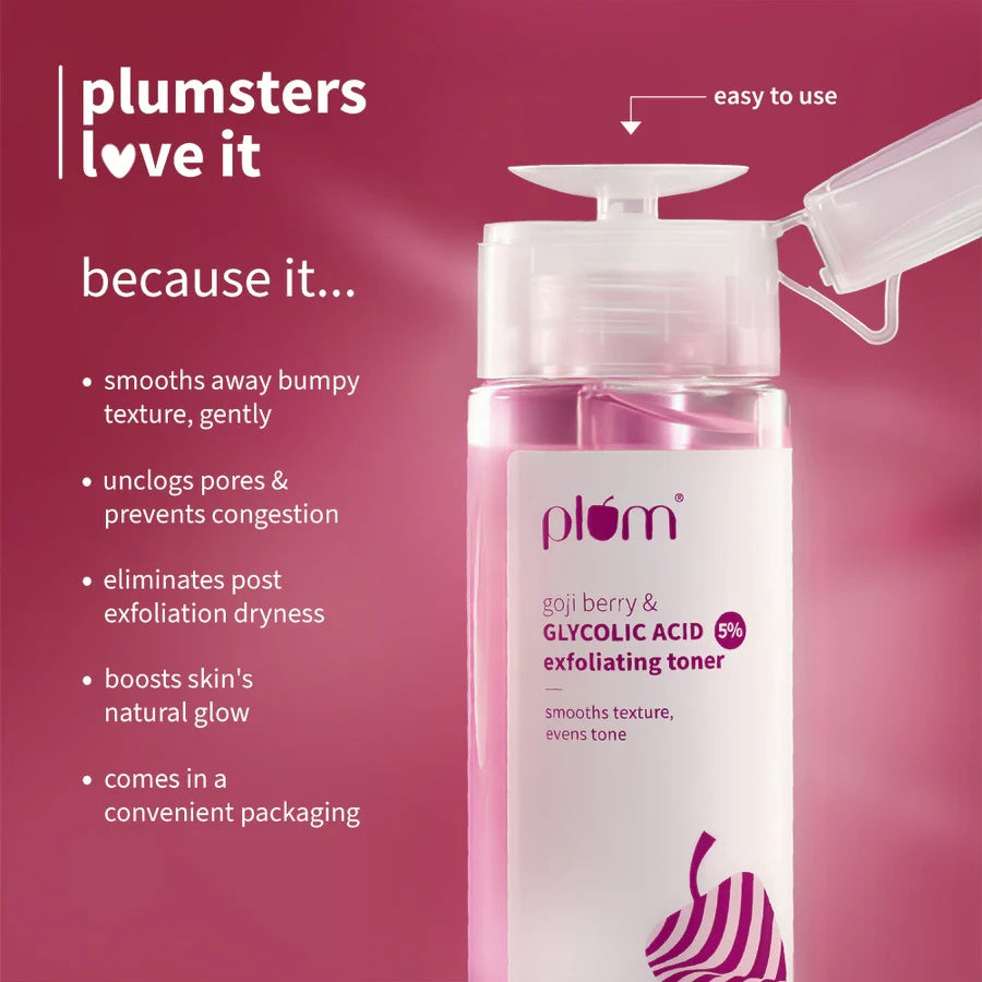 Plum - Goji Berry & Glycolic Acid 5% Exfoliating Toner (150ML)