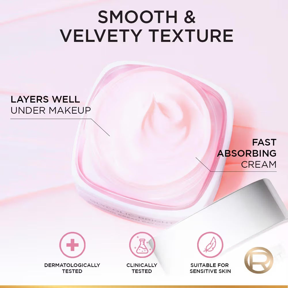 Loreal Paris - Glycolic Bright Glowing Cream Day SPF30 (50ML) [Buy 2 Get 1 Free]