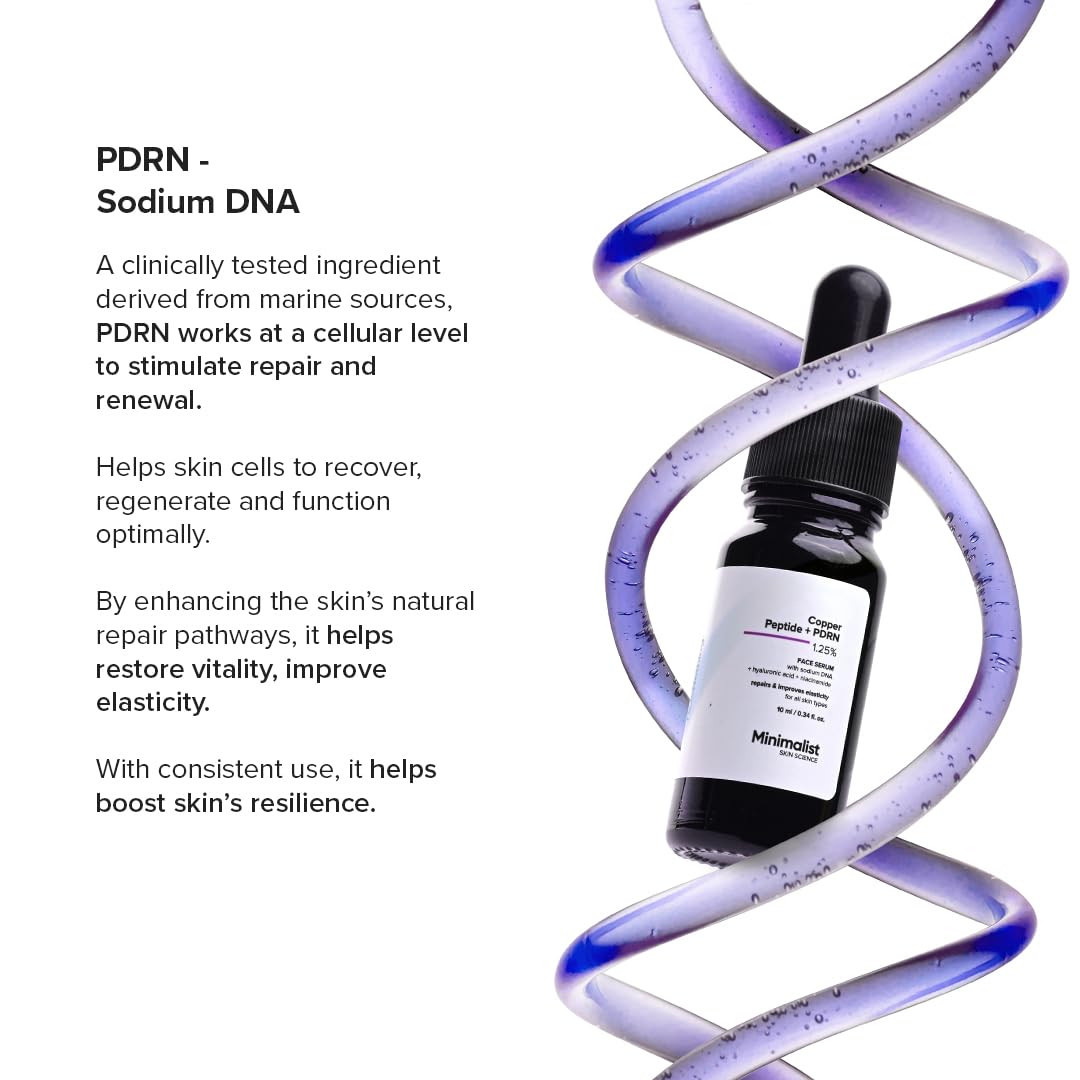 Minimalist - Copper Peptide + PDRN 1.25% Face Serum (10ML)