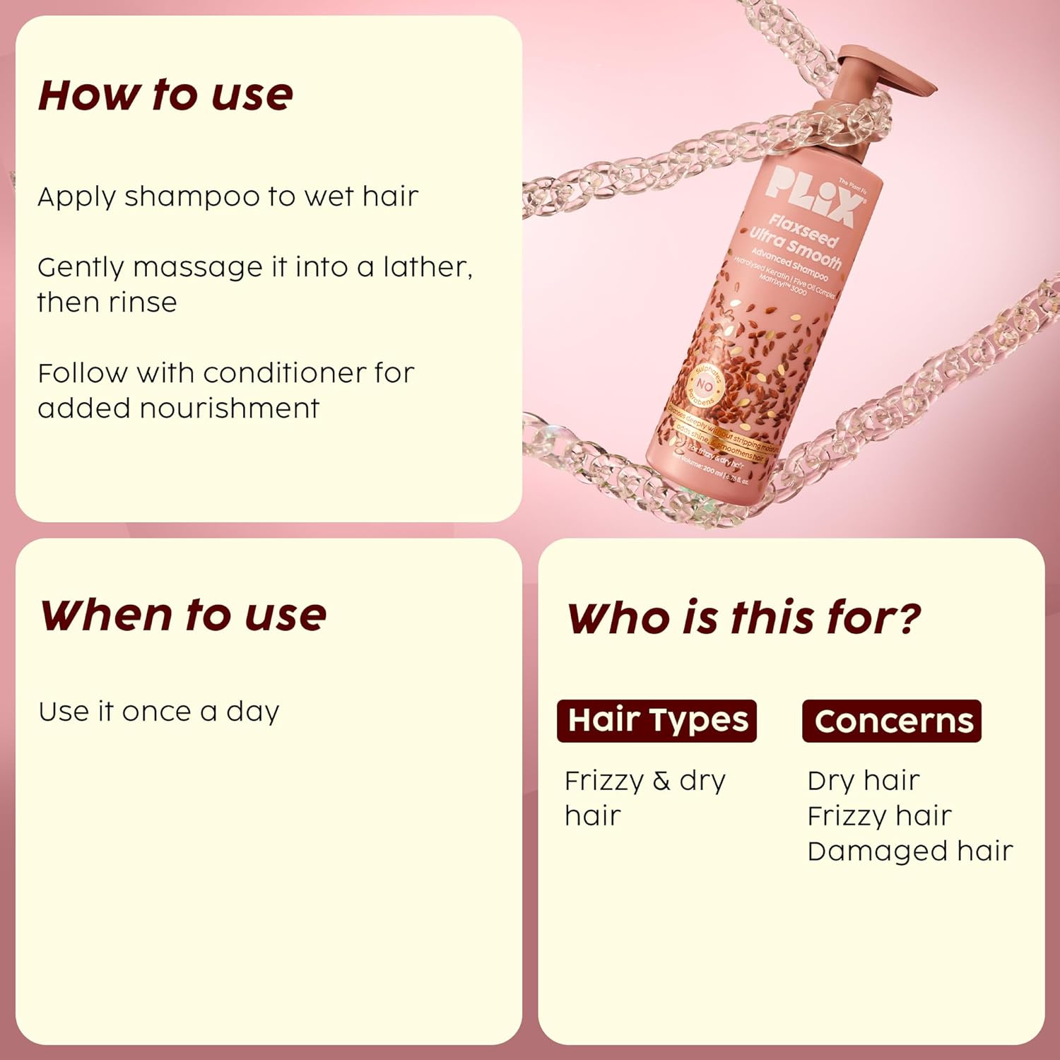 Plix - Flaxseed Ultra Smooth Advanced Shampoo (200ML)