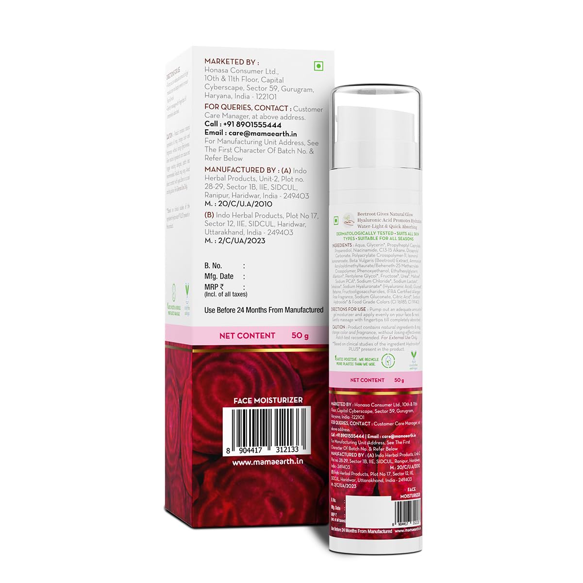 Mamaearth - Beetroot Hydraful Moisturizer (50g)