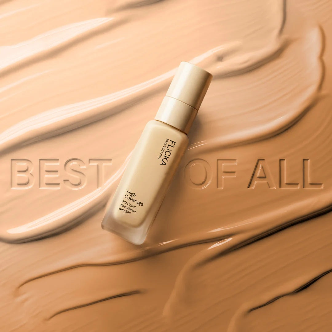 Flicka - High Coverage HD Liquid Foundation With SPF