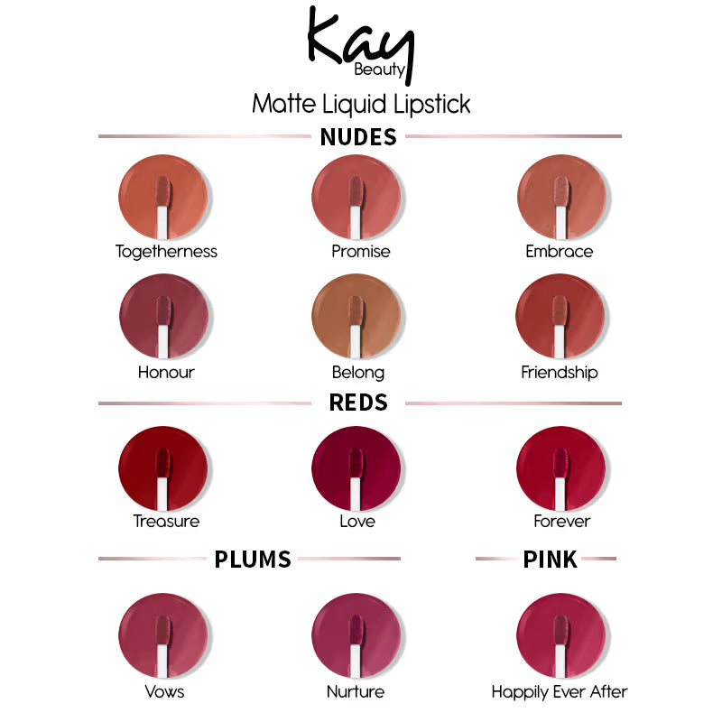Kay Beauty - Matte Liquid Lipstick Enriched With Grape Seed Oil + Red Raspberry (3.5ML)