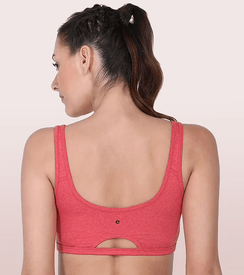 ENAMOR - (SB06) LOW IMPACT BRA - (COLOR - TOMATO MELANGE) - 01N