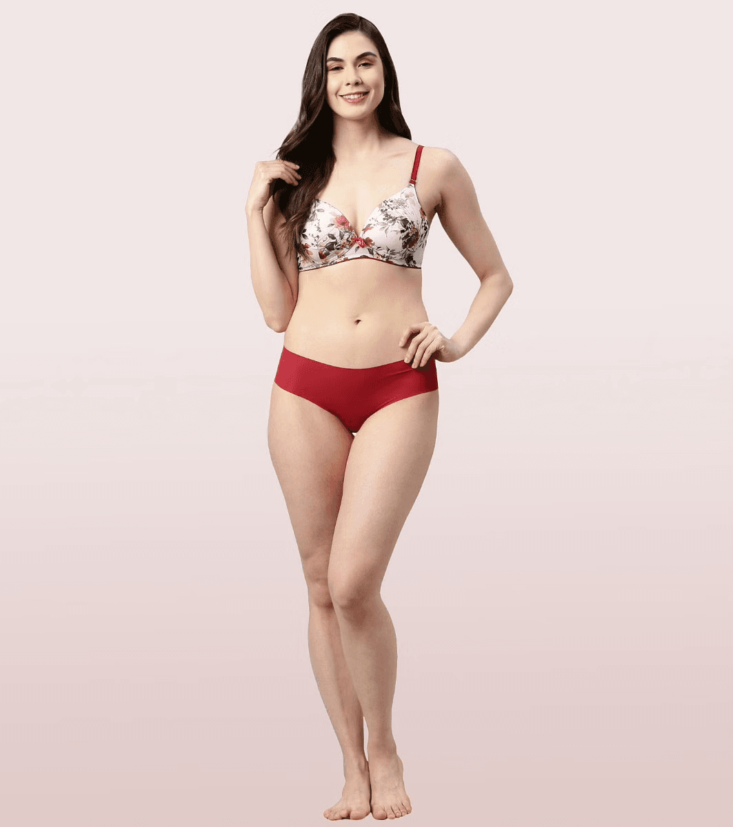 ENAMOR - INVISIBLE NECKLINE T-SHIRT BRA (COLOR - WILDFLOWER MELODY - 01 N) - F065