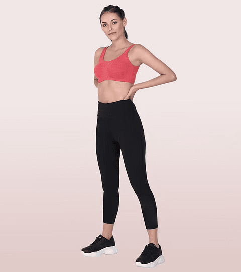 ENAMOR - (SB06) LOW IMPACT BRA - (COLOR - TOMATO MELANGE) - 01N