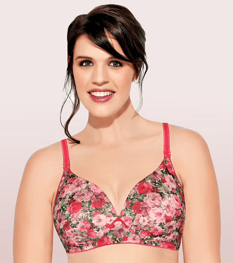 ENAMOR - INVISIBLE NECKLINE T-SHIRT BRA (COLOR - GIPSY ROSE PRINT - 01 N) - F065