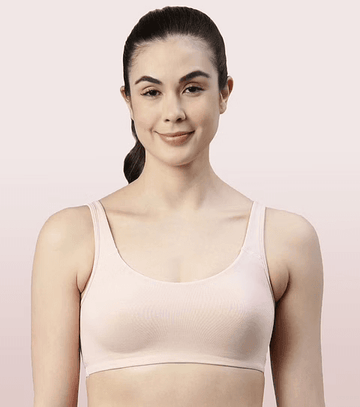 ENAMOR - (SB06) LOW IMPACT BRA - (COLOR - PEARL) - 01N
