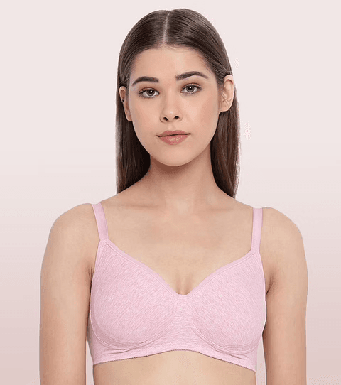 ENAMOR - (A042 - 01N) SIDE SUPPORT SHAPER SUPIMA COTTON EVERYDAY BRA (COLOR - ORCHID MELANGE)