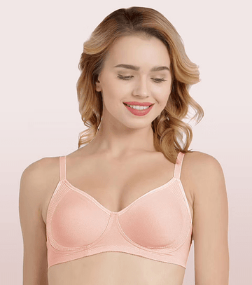 ENAMOR - (A042 - 01N) SIDE SUPPORT SHAPER SUPIMA COTTON EVERYDAY BRA (COLOR - PEARL)