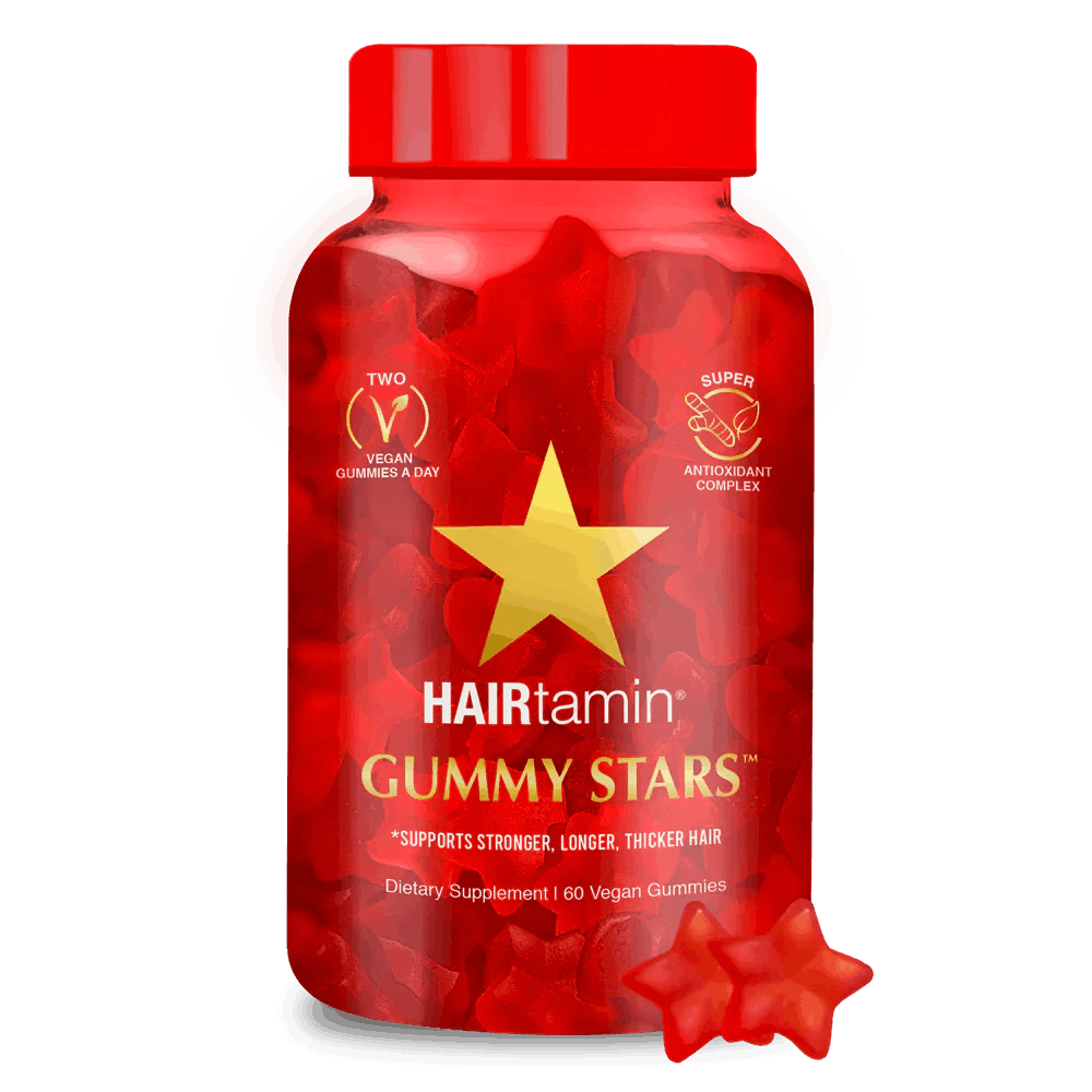 HAIRtamin - Fast Hair Growth Biotin Vitamins Supports Stronger Longer Thicker Supplement one pack (30 Vegan Gummies)