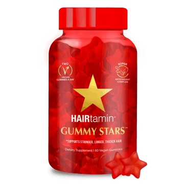 Hairtamin - GUMMY STARS™ ONE MONTH SUPPLY | TWO VEGAN GUMMIES A DAY (60 Vegan Gummies)