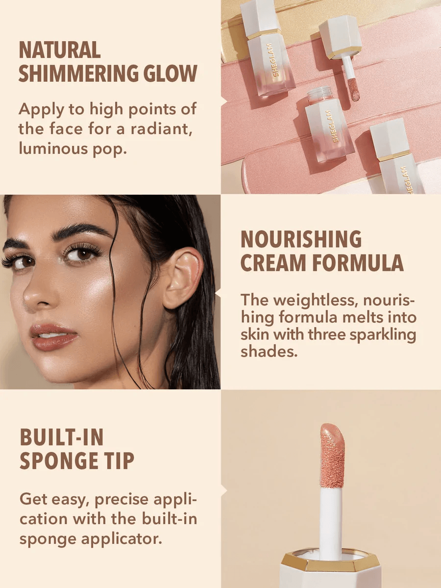 Sheglam - GLOW BLOOM LIQUID HIGHLIGHTER (TEA CAKE) - 5.2mL