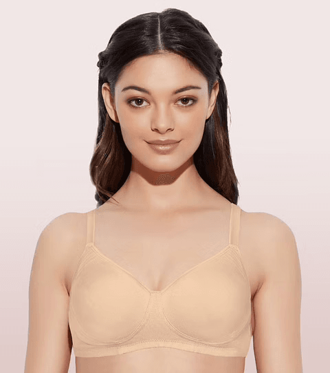 ENAMOR - (A042 - 01N) SIDE SUPPORT SHAPER SUPIMA COTTON EVERYDAY BRA (COLOR - SKIN)