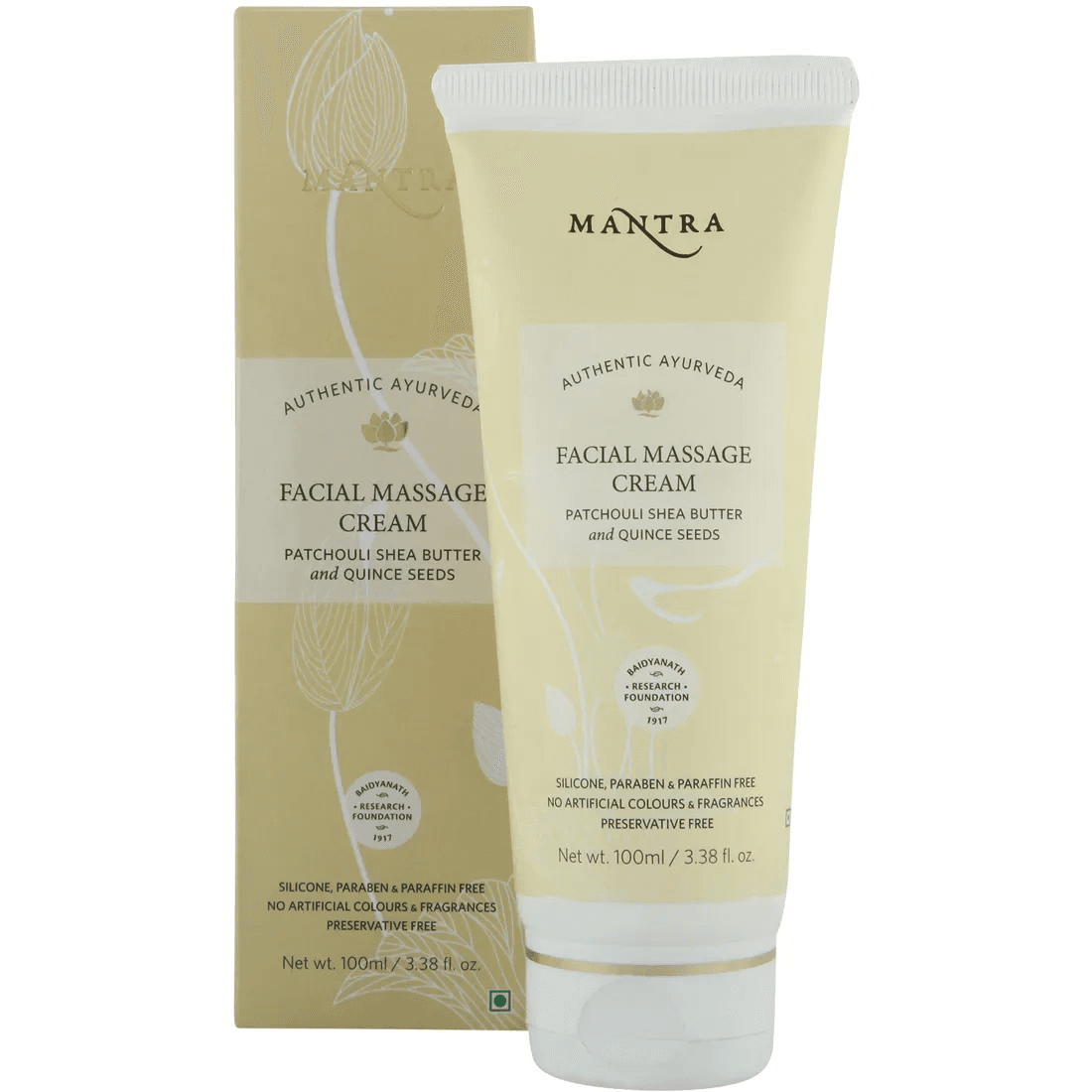 Mantra - Herbal Patchouli Shea Butter And Quince Seeds Facial Massage Cream (100mL))