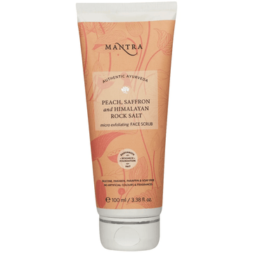 Mantra - Herbal Peach, Saffron & Himalayan Rock Salt Micro Exfoliating Face Scrub (100mL)