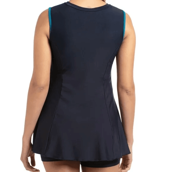 Speedo - Closedback Swimdress With Boyleg - True Navy - Nordic Teal (#8FS878P036) 01N