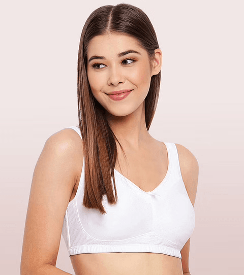 ENAMOR - (FB5 - 01N) FULL SUPPORT SMOOTH SUPER LIFT BRA (COLOR - WHITE)