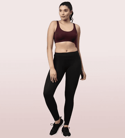 ENAMOR - (SB06) LOW IMPACT BRA - (COLOR - GRAPEWINE) - 01N