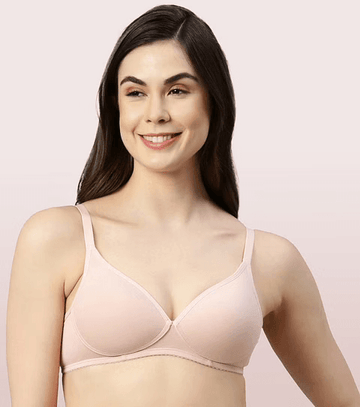 ENAMOR - PERFECT COVERAGE SUPIMA COTTON T-SHIRT BRA (A039 - 01N - COLOR - PEARL)