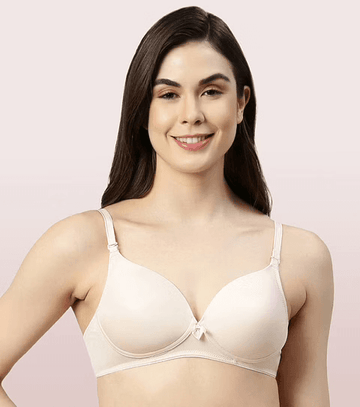 ENAMOR - INVISIBLE NECKLINE T-SHIRT BRA (COLOR - PINK CHAMPAGNE - 01 N) - F065