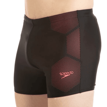 Speedo - Tech Placement Aquashort - Black - Phoenix Red (#811354B023 Size - 40) 01N