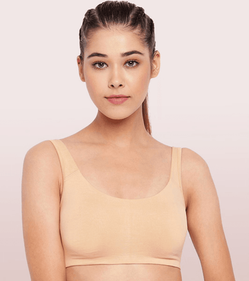 ENAMOR - (SB06) LOW IMPACT BRA - (COLOR - SKIN) - 01N