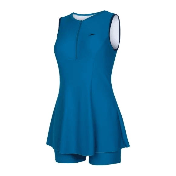 Speedo - Closedback Swimdress With Boyleg - (N) Nordic Teal - Navy (#8FS878P028) 01N
