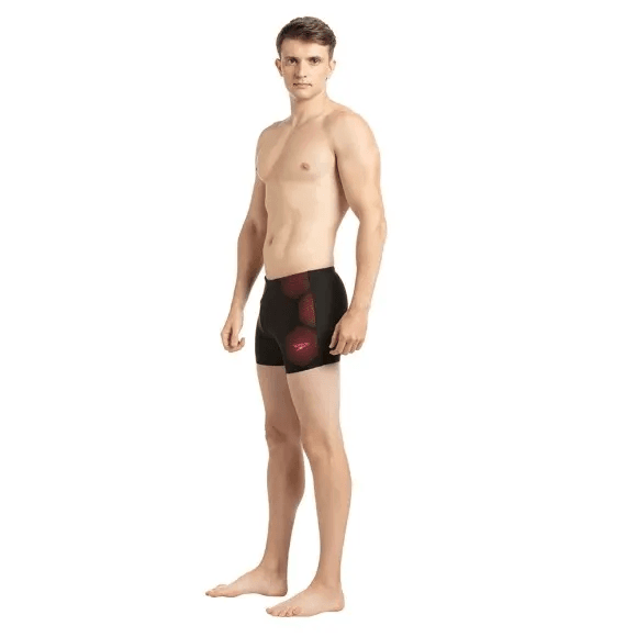 SPEEDO – TECH PLACEMENT AQUASHORT – BLACK – PHOENIX RED (#811354B023 SIZE – 32) 01N