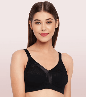 ENAMOR - (A014 - 01N) SUPER CONTOURING M-FRAME FULL SUPPORT BRA (COLOR - BLACK)