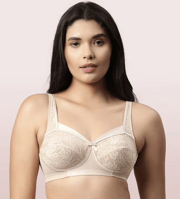 ENAMOR - (FB06) FULL SUPPORT CLASSIC LACE LIFT BRA - 01N (Color - Paleskin)