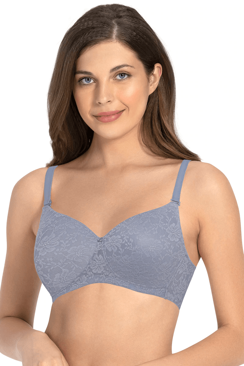 AMANTE - Floral Romance Padded Non-wired Lace Bra (COLOR - TEMPEST - 01N) - BRA10306