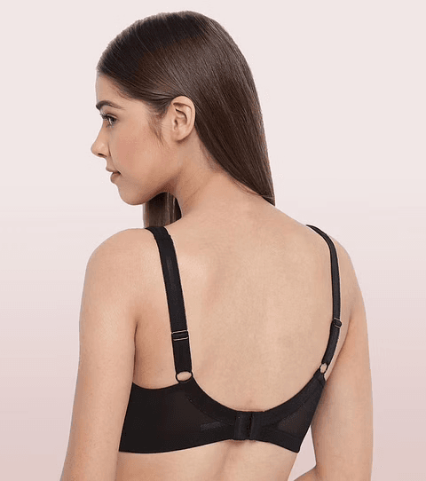 ENAMOR - (FB5 - 01N) FULL SUPPORT SMOOTH SUPER LIFT BRA (COLOR - BLACK)