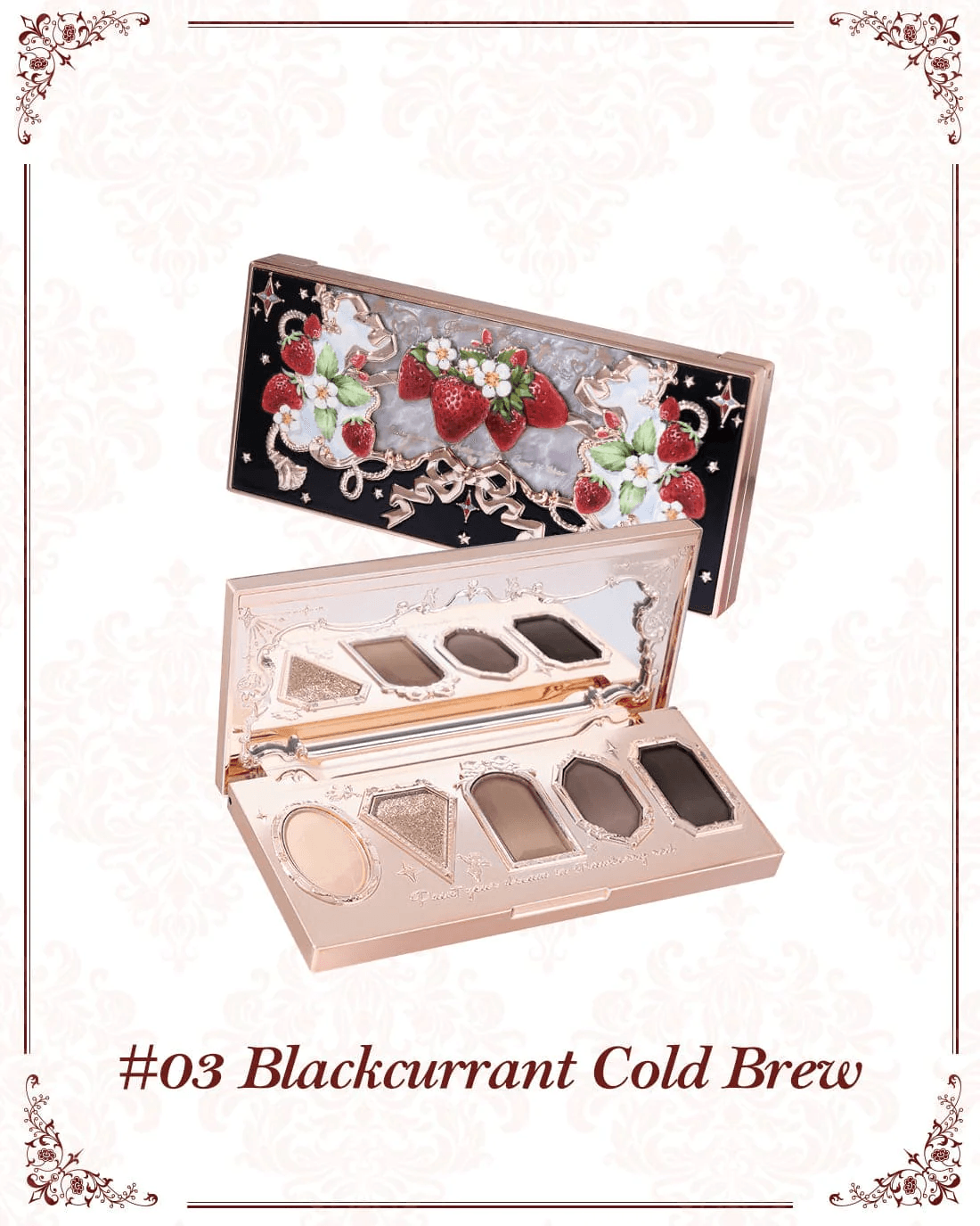 Flower Knows - Strawberry Rococo 5 Color Eyeshadow Palette (03 Blackcurrant Cold Brew)