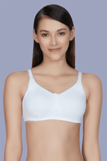 AMANTE - Essential Comfort Non-Padded Non-Wired Bra - White - BRA75301 - 01N
