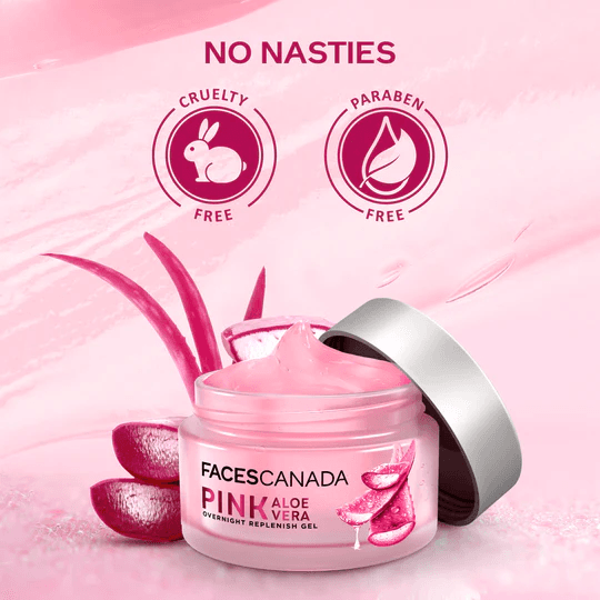 Faces Canada - Pink Aloe Vera Overnight Replenish Gel (50g)