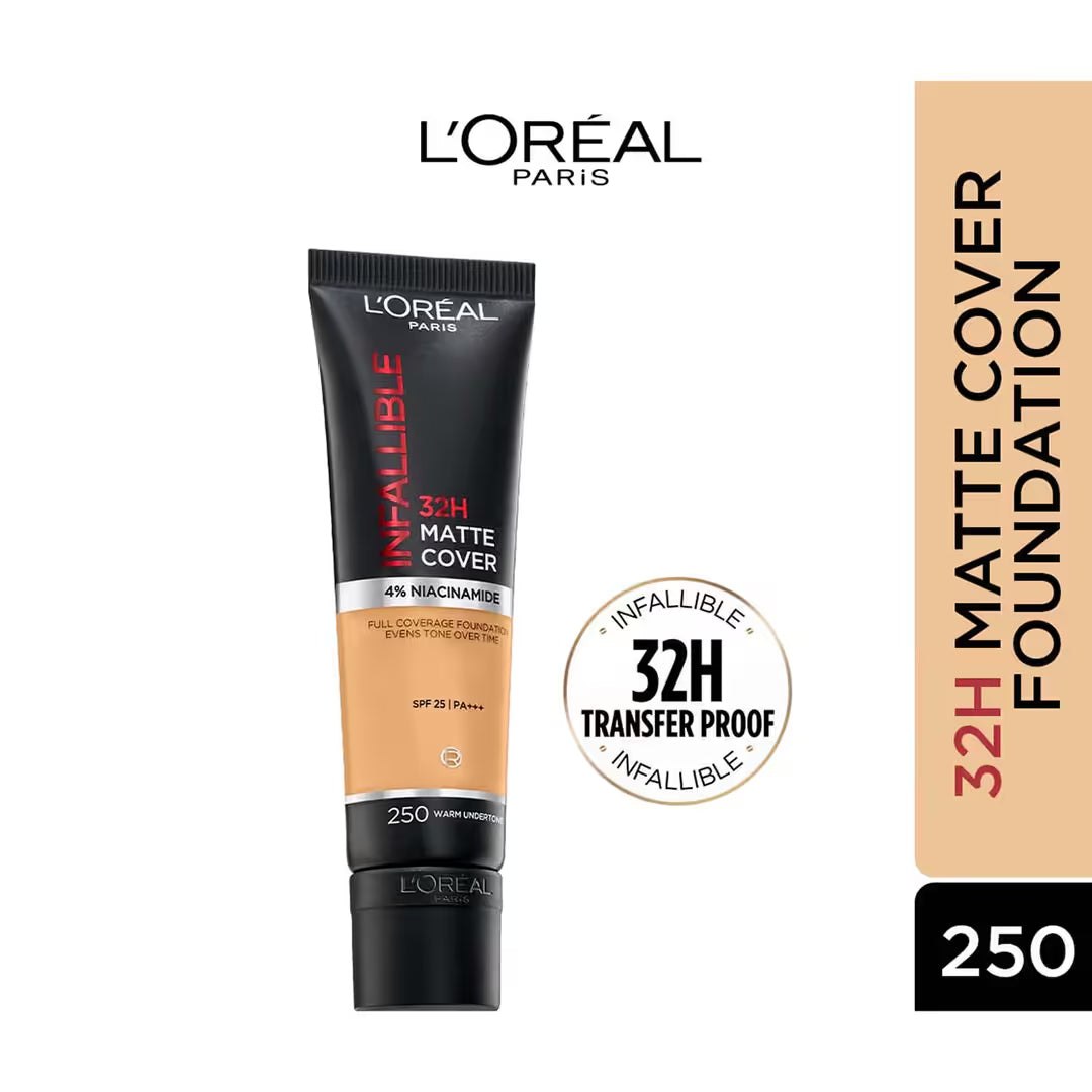 Loreal Paris - Infaliable 32H Matte Cover Full Coverage Foundation SPF 25 PA +++(30ML)